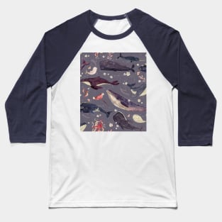 Whale song (lavander) Baseball T-Shirt